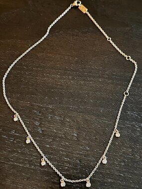 Ippolita Rose' Gold Adjustable Diamond Dangle Necklace